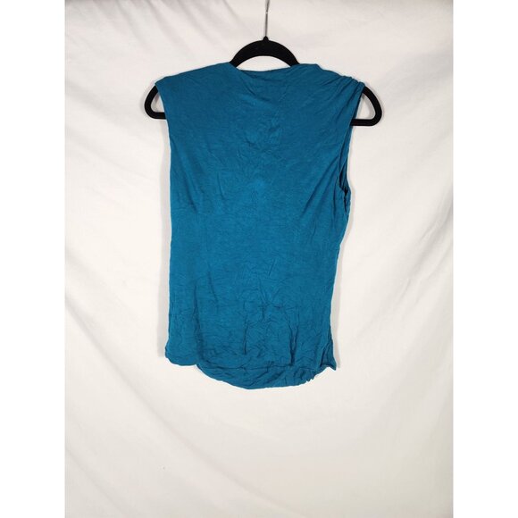 Premise Studio Womens Teal Blue Top Y2K Career Old Money US/L - Picture 3 of 3